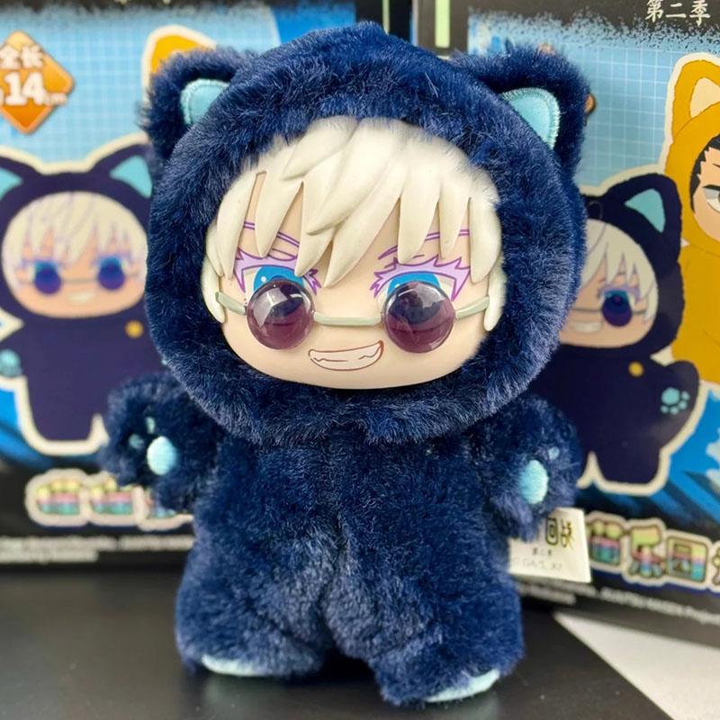 New Genuine Eaki Jujutsu Kaisen Season 2 Cat Park Party Gojo Satoru Plush Box Doll Bag Pendant Model Collection Gifts Toys