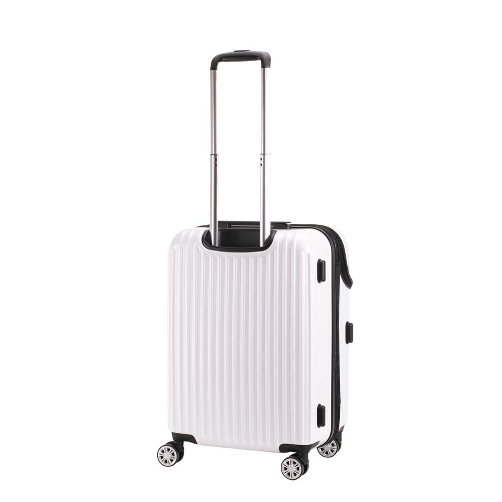 Чемодан для переноски, белый ободок, размер M, удлинение, жесткая сумка для переноски, застежка-молния [HEM] 39-50700 TR-024-02