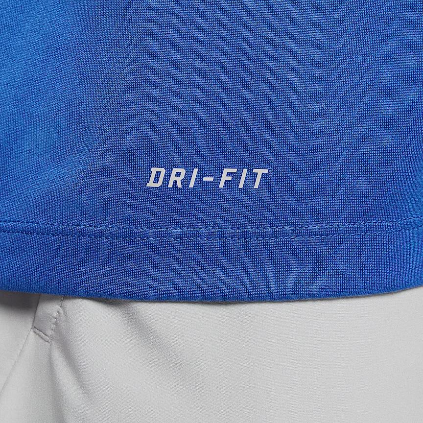 Nike Футболка мужская Dri-Fit Team Legend с круглым вырезом, быстросохнущая, с коротким рукавом, топы, темно-синяя IB8898-450