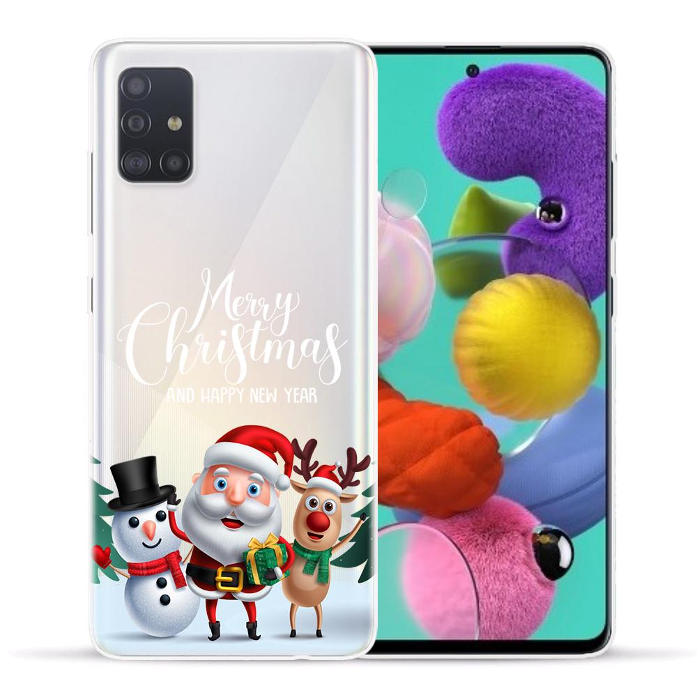 Силиконовый чехол «Лось с Рождеством» для Samsung S22 S21 Ultra S20 Fe Plus A53 A73 A52 A72 A51 A71 A22 A12 A32 A50 A33 A13, чехол