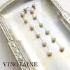 VINGTAINE Freshwater Pearl Long Baroque Pearl Metal Allergy Titanium Post Earrings Gold Color [Kobe Vantaine] P1987-G-P