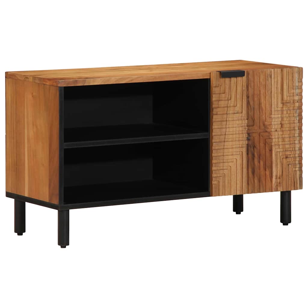 Wall Mounted TV Cabinet with Shelf Brown 80 x 33 x 46 cm Solid Mango Wood
