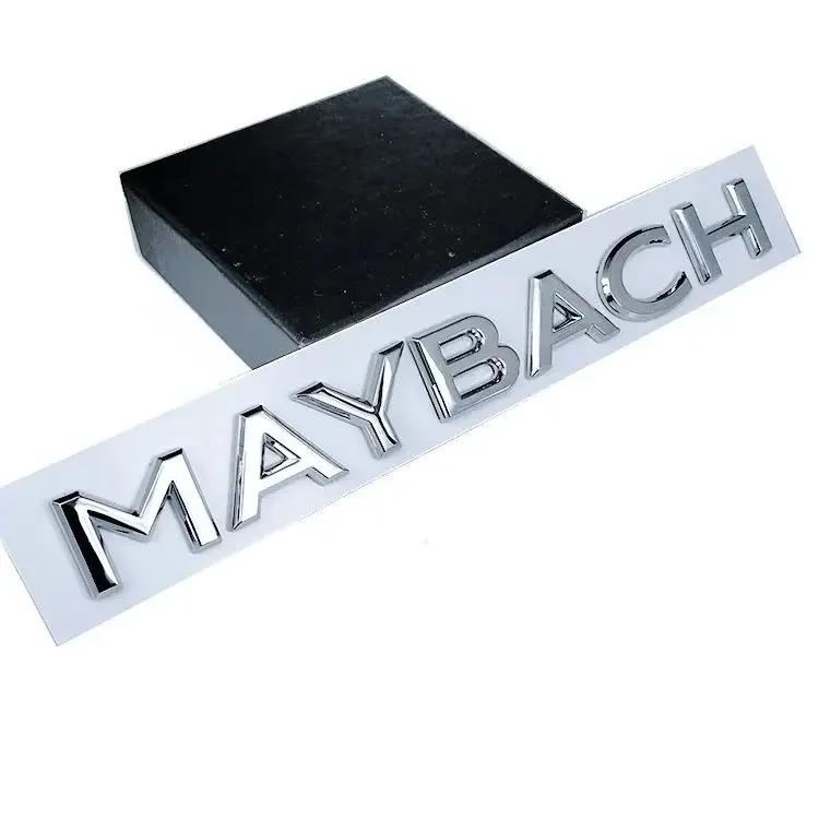 Металлические стоячие эмблемы Maybach на капот автомобиля, 3D задний логотип, стандартные боковые для S, GLS, S400, S500, S600 W222, значок, аксессуары