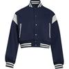 UA Her Embroidered Comfortable Long Sleeve Spliced Pilot Jacket Women Jackets Navy-Blue 6005988-410