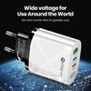58W Dual Fast Charger with 2PD + QC3.0 for EU/US/UK/AU Plugs