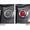 Red Real Carbon Fiber Engine Start Stop Button Cover For Toyota Lexus Hybrid EV