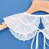 Органза Вышивка Съемная рубашка Аксессуары для одежды Плащ Поддельные воротники Поддельный воротник
