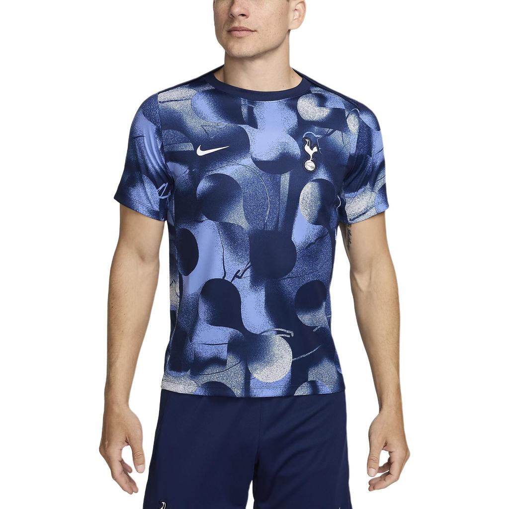 Nike Футболка Tottenham Hotspur Academy Pro с круглым вырезом, облегающая, с принтом по всей поверхности, винтажная, с коротким рукавом, мужские топы FN9664-425