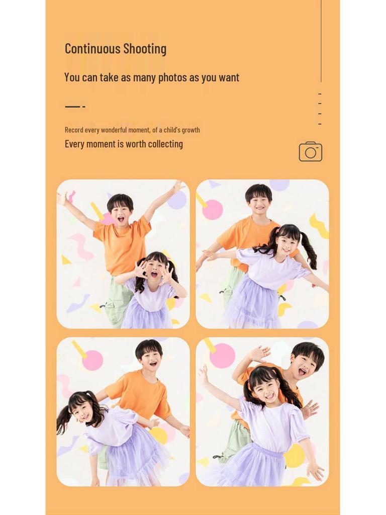 Children's HD Instant Digital Camera for Photos and Videos - Perfect Student Birthday or Festival Gift