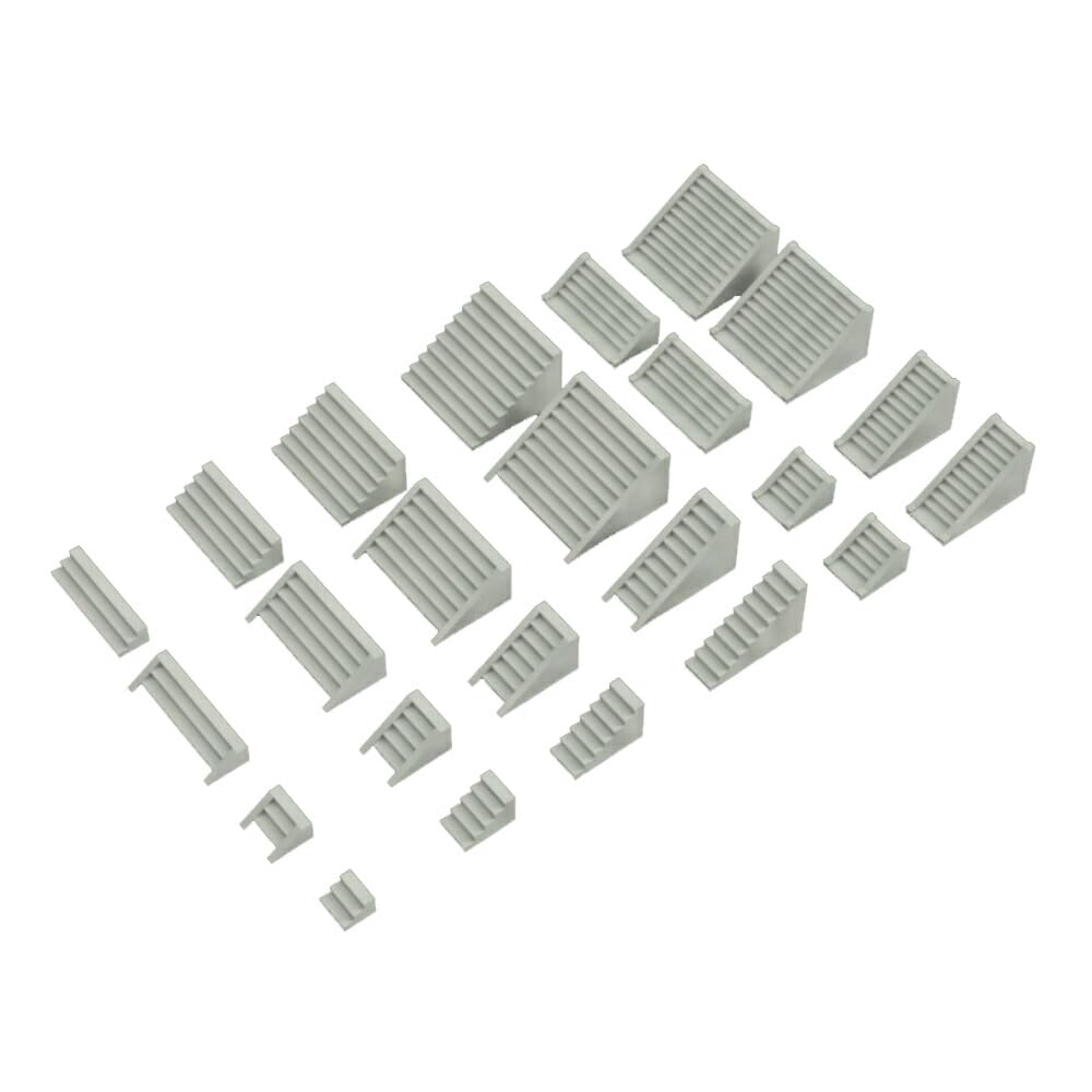 Option Parts Set Pathway Stair Assortment B 1 150 Gray 24 Piece Diorama Made Japan