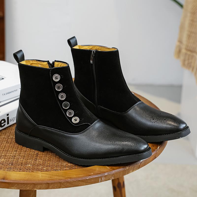 Модная повседневная мужская обувь в британском стиле, весенне-осенние удобные ботинки челси, мужская обувь класса люкс от дизайнера, свадебная мужская обувь, большие размеры 38-46