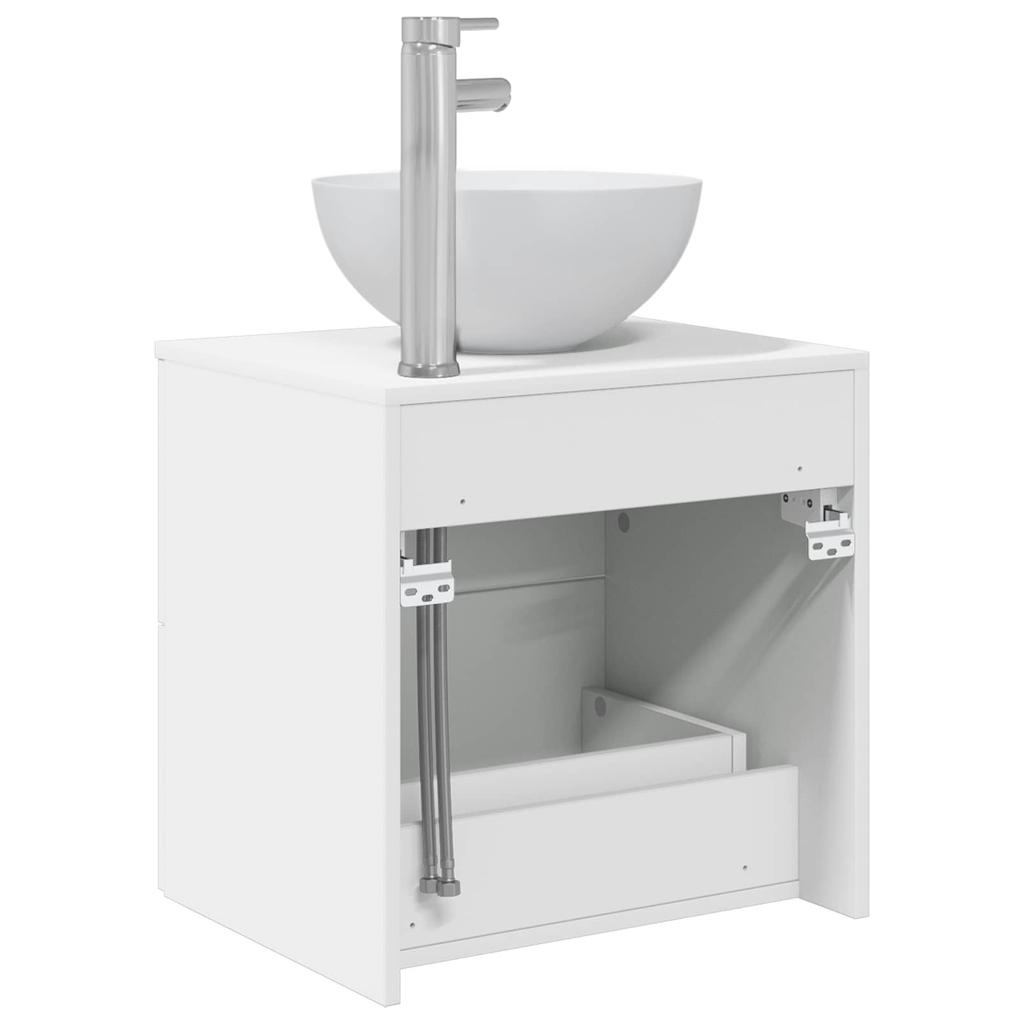 Wall Mounted Washbasin Cabinet White 49.5 x 35 x 63 cm