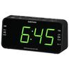 OHM Electric AudioComm AM/FM Clock Radio, Black, RAD-C890Z, 03-0949, OHM, 197mm W X 94mm H X 50mm D