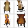 Universal Foldable Ukulele Violin Stand Bracket Adjustable Metal Holder for Ukuleles 4 4 3 4 1 2 1 4 Violins Black
