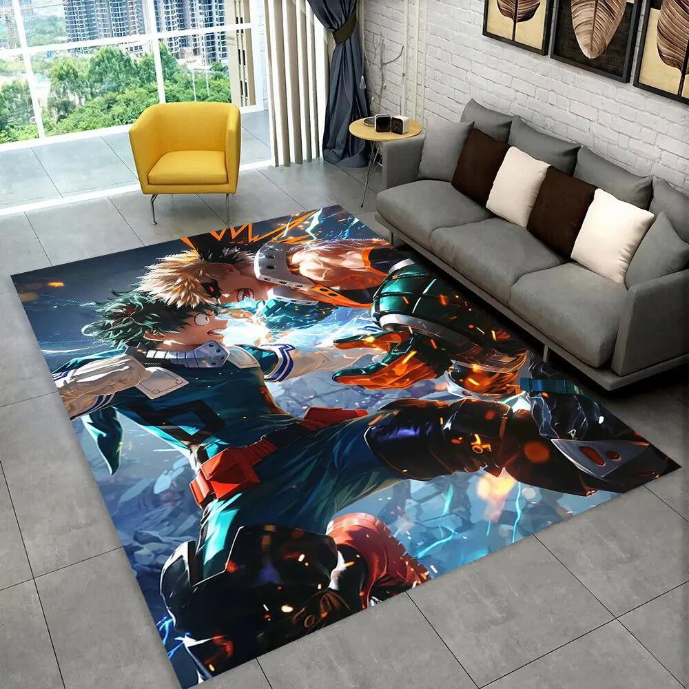 My Hero A Academia Deku Bakugou Anime Carpet Rug Art for Room Decor Home Bedroom Sofa Gift Kids Area Rug Non slip Floor Mat