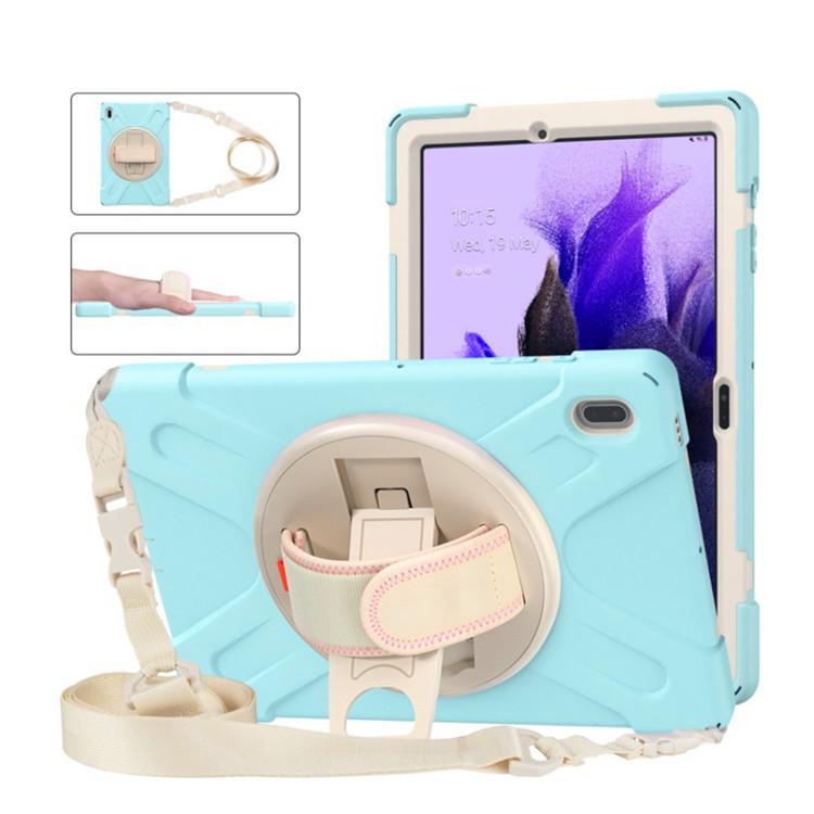 Full Body Shockproof Tablet Cover for Samsung Galaxy Tab S7 FE 12.4 T730 With Hand Strap Rotating Kickstand