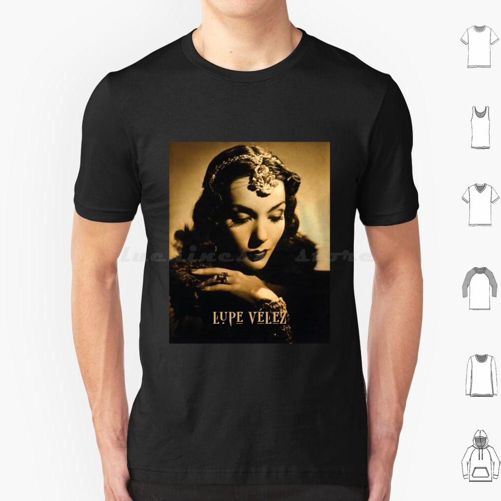 Футболка Lupe Vélez Большой Размер 100% Хлопок Lupe Vélez Мексиканская Актриса Танцовщица Певица Золотой Век Голливудского Кино Кинозвезда Фильм