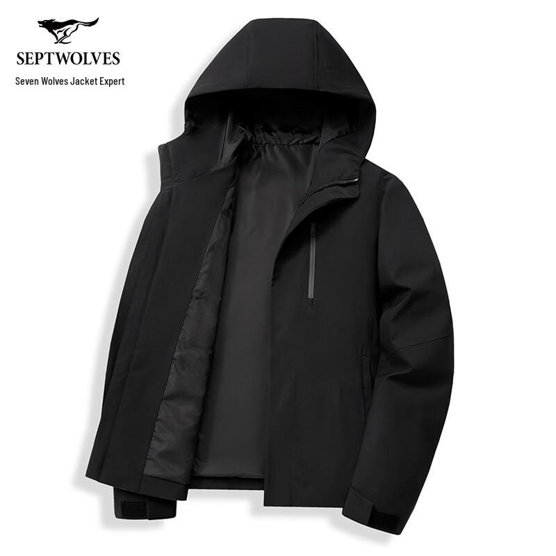 SEPTWOLVES Мужская весенняя модная повседневная куртка с капюшоном