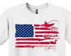 American Flag Fishing Hunting Shirt, Patriotic USA Gift