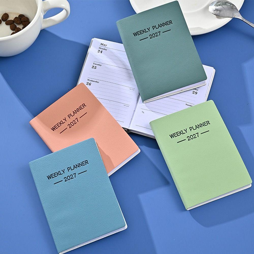 Pocket 2027 Agenda Book A7 Notebooks Mini Appointment Book School Office Supplies