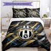 Juventus FC С принтом 3 шт. Комплект постельного белья Мягкий, приятный для кожи, стирающийся Пододеяльник и Наволочки Комплект Для всех сезонов Спальня