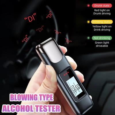 Светодиодный высокоточный алкотестер, напоминание о состоянии опьянения, анализ дыхания бесконтактный, профессиональный алкотестер, измеритель алкоголя, анализатор