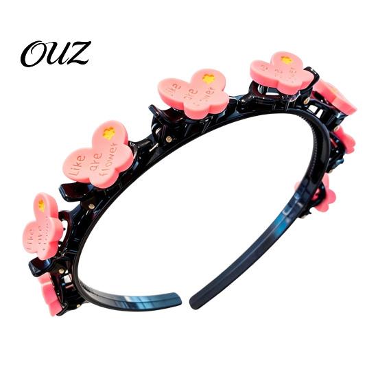 Cute Decorative Headwear for School Cartoon Headband with Clips Girls, Hairband Hair Accessory Girls Styling, Flower/Fruit/Bow/Heart/Rabbit