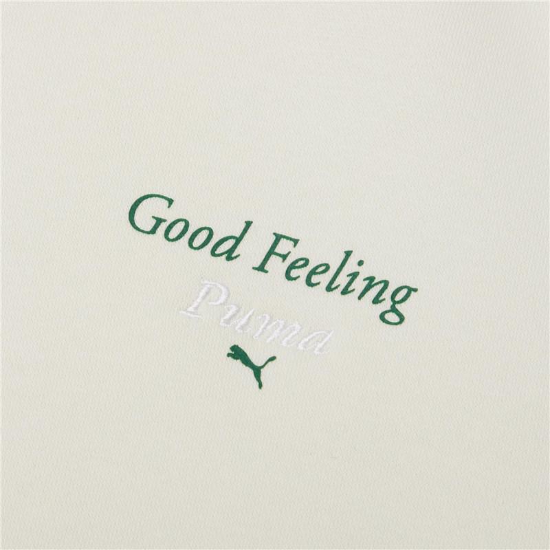 Puma Толстовка Wellness Club Crew с буквенным логотипом Женские топы Молочно-белый 534397-73