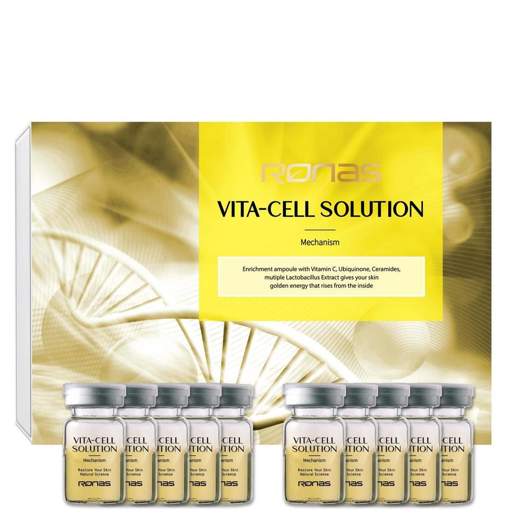 RONAS VITA Cell Solution 10ea, Осветляющий, Отбеливающий, Антивозрастной, Увлажняющий, Корейская косметика, Kbeauty, образец