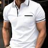European and American Summer Polo Shirt Button Pocket Men's Sports Polo Shirt