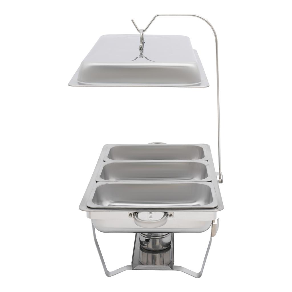 Профессиональная прямоугольная мармитница 3x3 л, сервер для шведского стола с держателями для топлива для кейтеринга, вечеринки, свадьбы, пикника