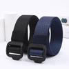 Unisex Tactical Canvas Nylon Belt with Plastic Buckle - Casual Style for Outdoor Wear
