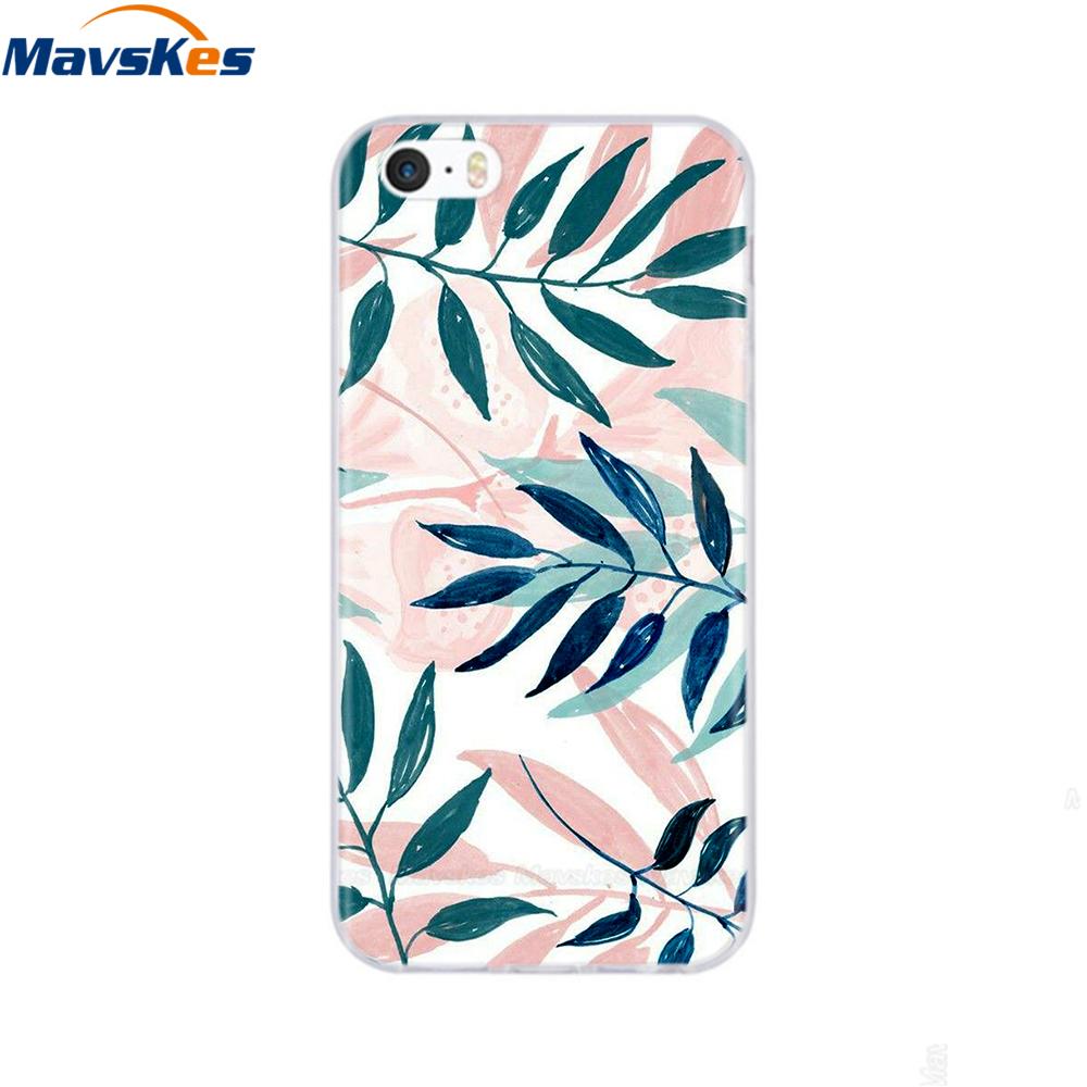Мягкий чехол из ТПУ для iPhone 4 4s 5 5s SE 6 6s милый мультяшный кот цветок модный силиконовый чехол-бампер для телефона полная защита
