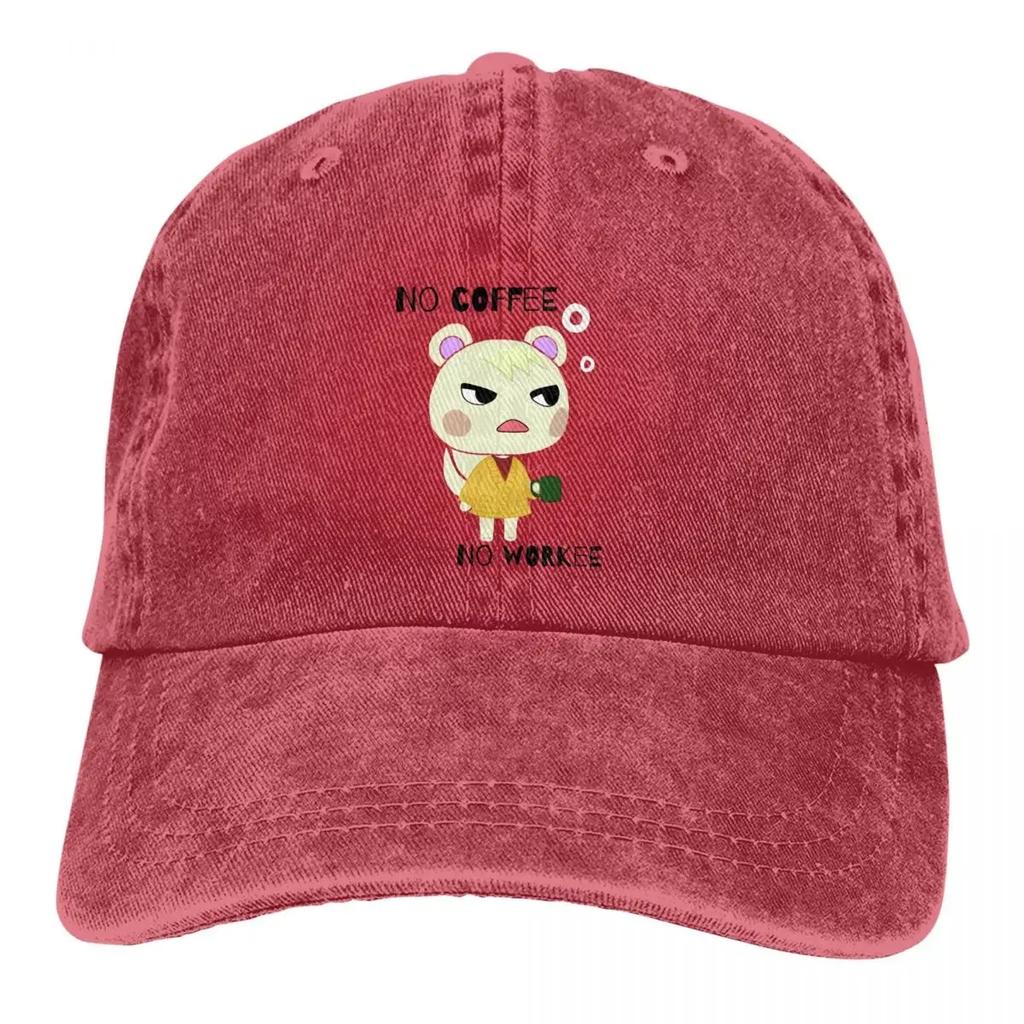Animal Crossing Timmy Game Multicolor Hat Peaked Men Women's Cowboy Cap No Coffee No Workee Baseball Caps Visor Protect Hats