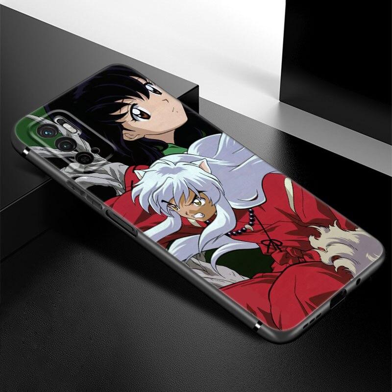 Anime Inuyasha Phone Case For Xiaomi Redmi Note 7 8 8T 9 9S 10 10S 10T 11 11S 4G 11E 11T Pro 5G Soft TPU Black Cover