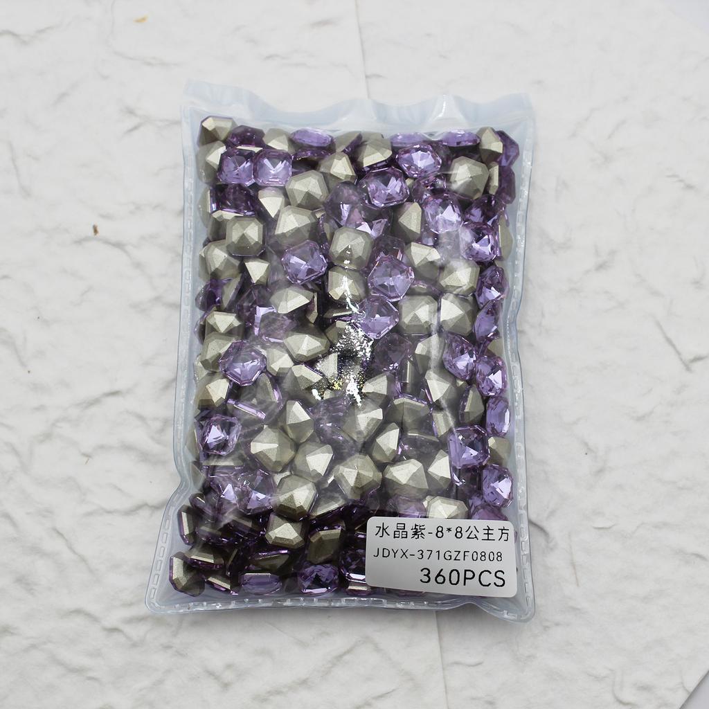 Целая упаковка из 360 кристальных фиолетовых бриллиантов с заостренным концом, бриллиантов любви, изогнутых сердец, светло-фиолетовых украшений для нейл-арта.