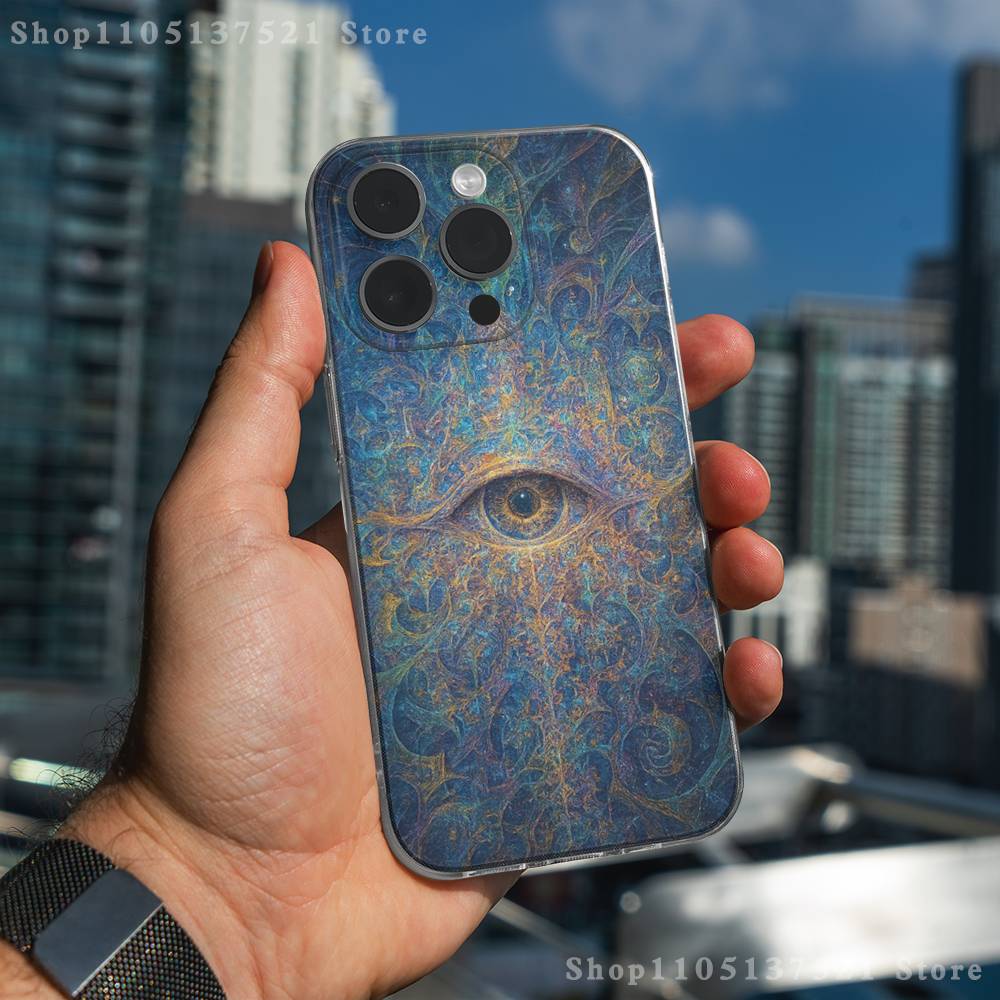 Оккультный Глаз Иллюминатов Чехол Для Телефона Для iPhone 17,16,15,14,13,12,11 Pro,Max,Plus,X,XS,XR,SE4,E Mini Прозрачный Мягкий Чехол