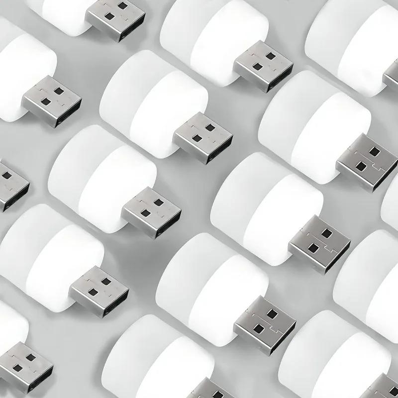 1-10 шт USB ночник мини светодиодный штекер лампа внешний аккумулятор зарядка защита глаз книжные светильники мобильное питание зарядка спальня свет