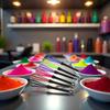 6 Mini Whisks for Hair Dye Color Mixing, 7 x 1.2 Inch Balloon, Salon, Barber, Hair Color, Dye, Cream, Whisk, Kitchen Mixer Tool for Blending and