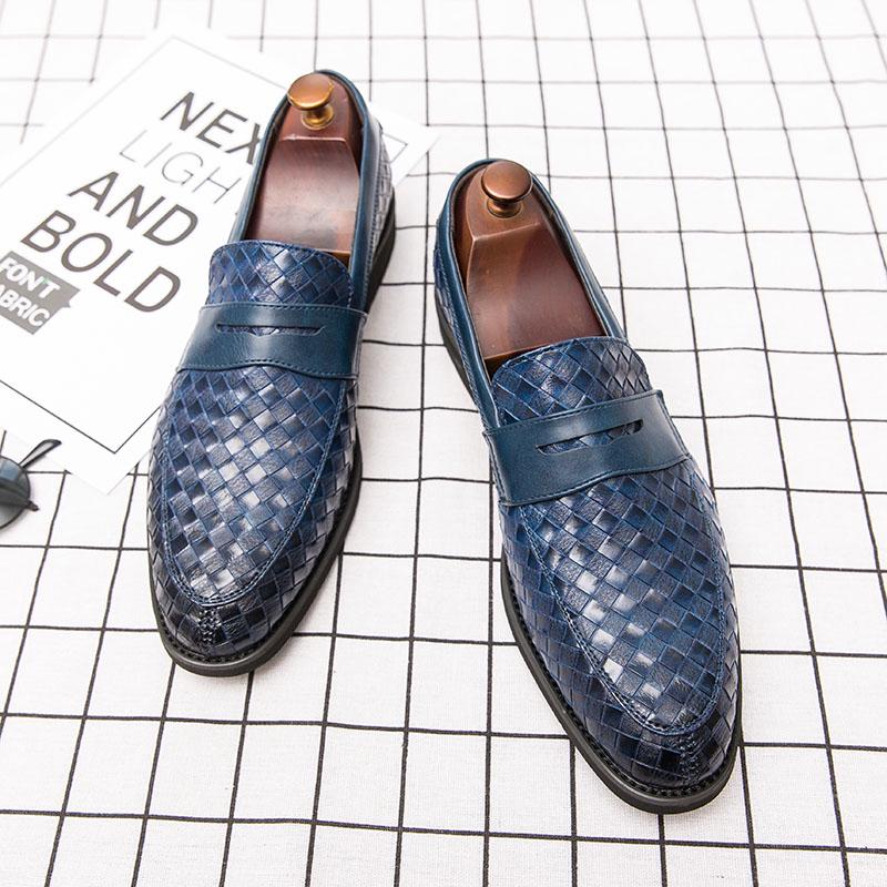 Fashion New Men Business Loafers Men Slip-on Casual Elegant Fashion Shoes American Gentleman Social Travel Shoes Men Size 38-48