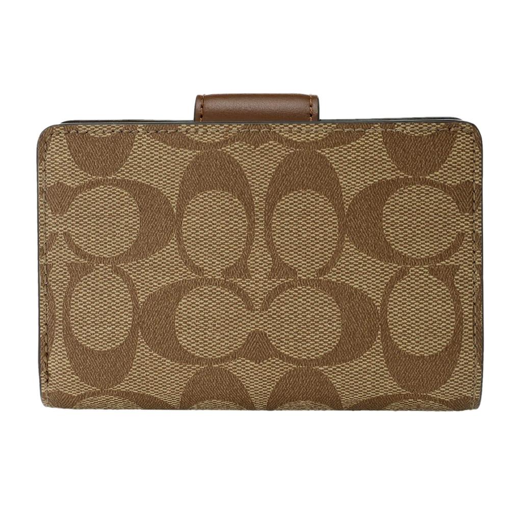 Кошелек Outlet Bifold C0082 IME74 Signature Canvas Brown [Coach] Коричневый/Золотой [Товар]