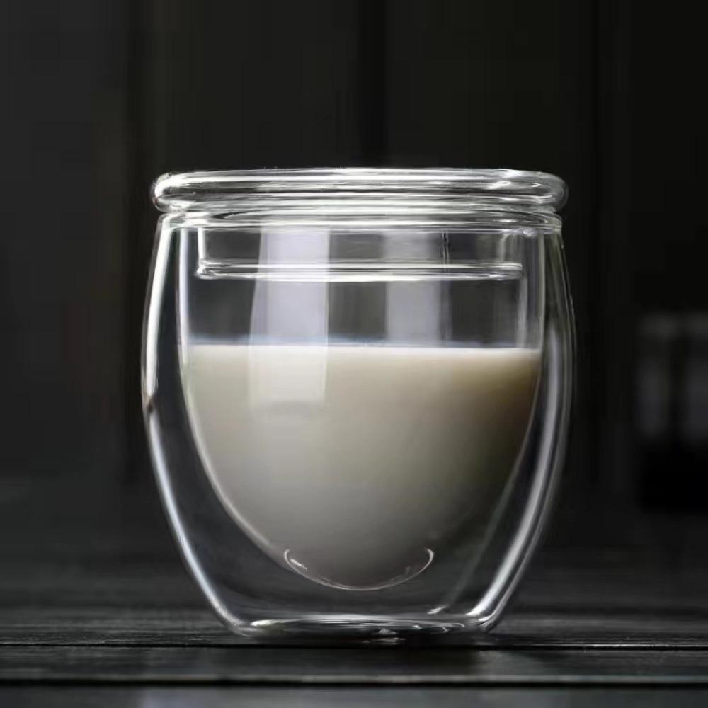 Взрывостойкий прозрачный стакан из двухслойного стекла, бытовой, большой вместимости, термостойкий, утолщенный, высокоценный стакан для воды