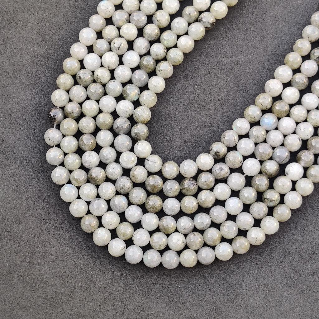 Natural Labradorite Round Beads, Healing Gemstone Loose Beads, Jewelry Making for Bracelet Necklace, 6mm 8mm 10mm, 14-15 Inch Strand.