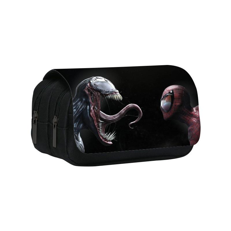 Marvel Venom Print Double Layer Stationery Storage Bag For Middle School Students