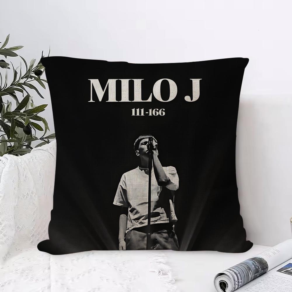 SINGER MMilo J Cushion Cover Eco Linen Pillow Case DoubleSided Print Breathable Durable Hidden Zipper Home Decor Gift