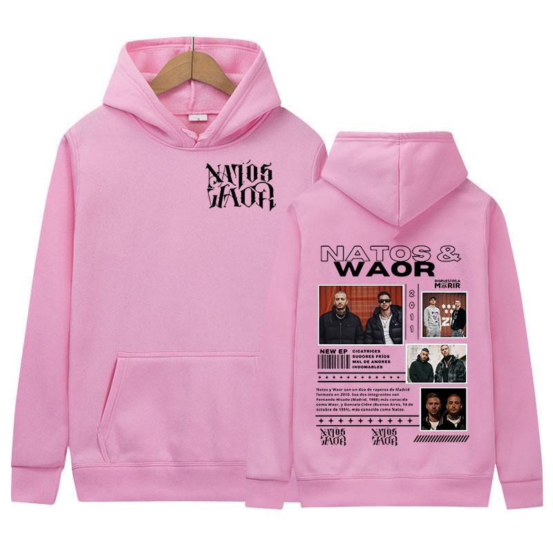 2025 NATOS WAOR New Album Hoodie Rap Men's Hip Hop Trend Oversized Sweatshirt Unisex Vintage Pullover Clothing Hooded Streetwear