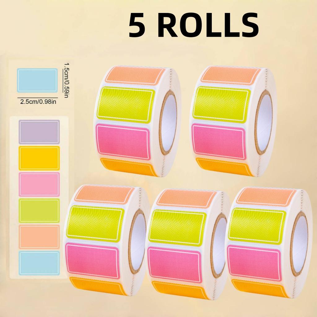 Waterproof Colored Labels Stickers Color-Coding Removable Labels Solid Colors Tags for Inventory Address File Classification