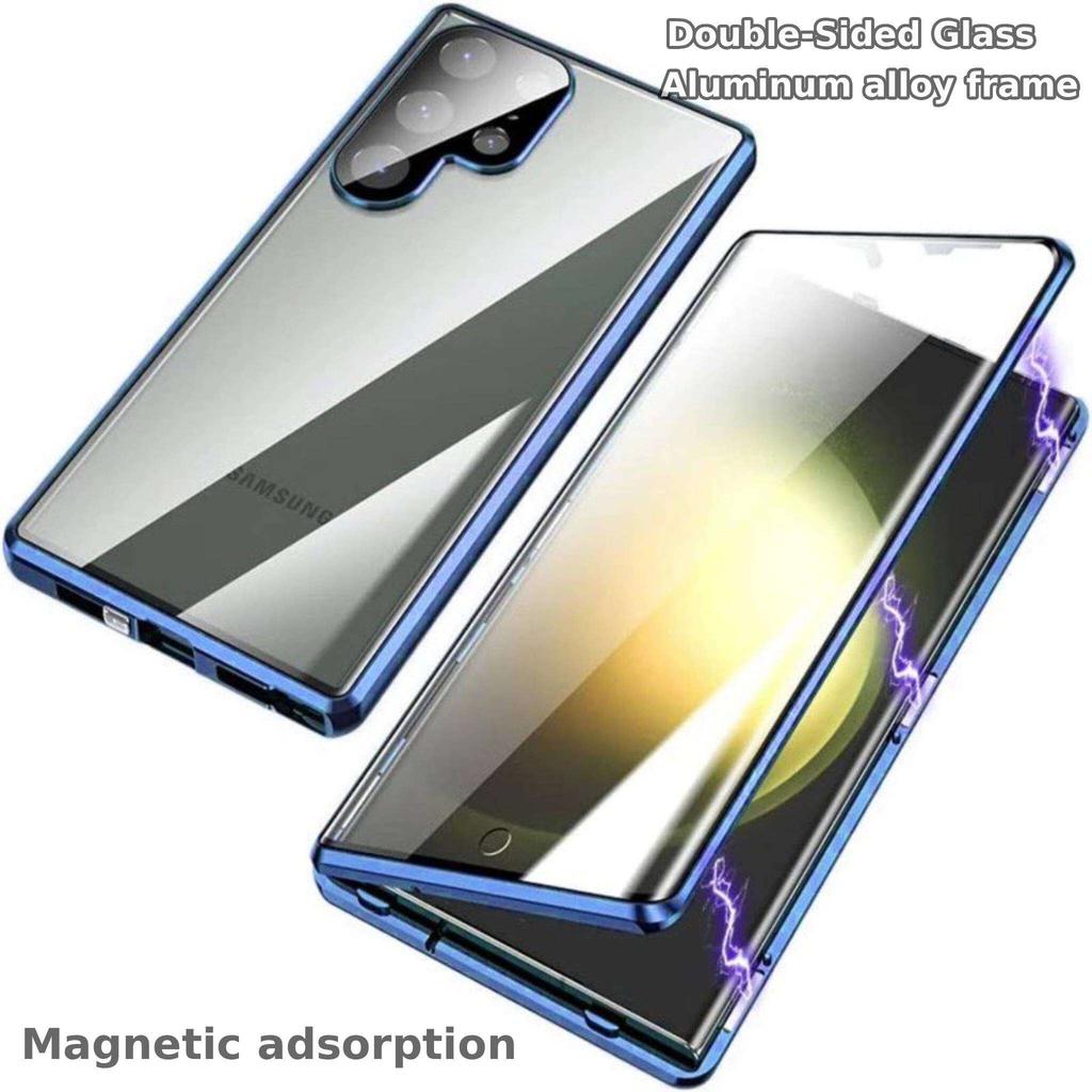 Чехол для Samsung Galaxy S26 Ultra S26+ Plus с двусторонним закаленным стеклом и металлической рамкой, бамперами для телефона, защитой всей камеры
