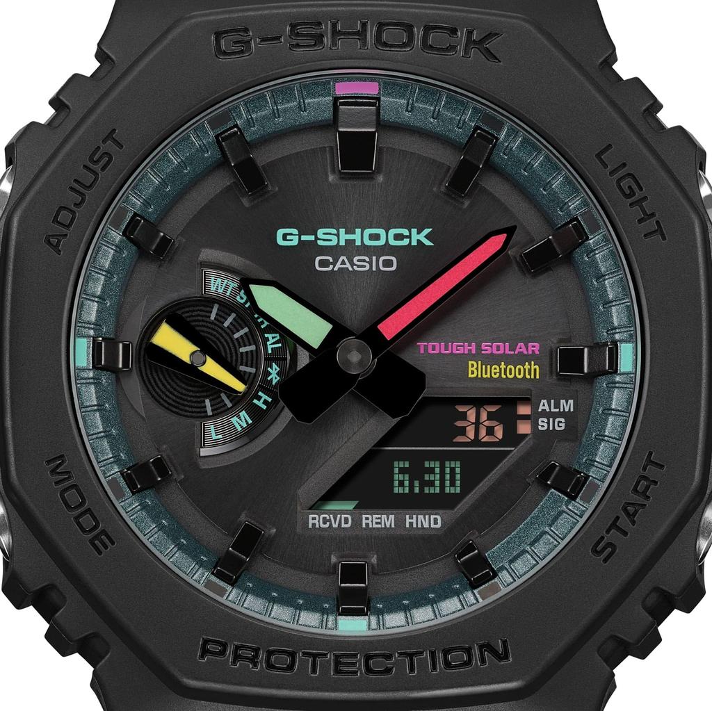 Casio Multi Fluorescent Color Smartphone Link Casio CASIO Solar Watch Black Overseas Модель продукта G-SHOCK Ana-Digi GA-B2100MF-1A Men's [Продукт]