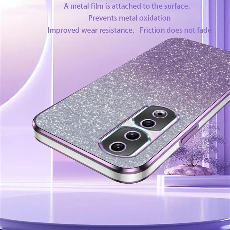 Роскошный чехол с градиентным блестящим покрытием для Huawei Honor 100 90 80 Pro 70 60 SE 50 9X X50 X50i X40 X30 X20 X9A, силиконовая задняя крышка